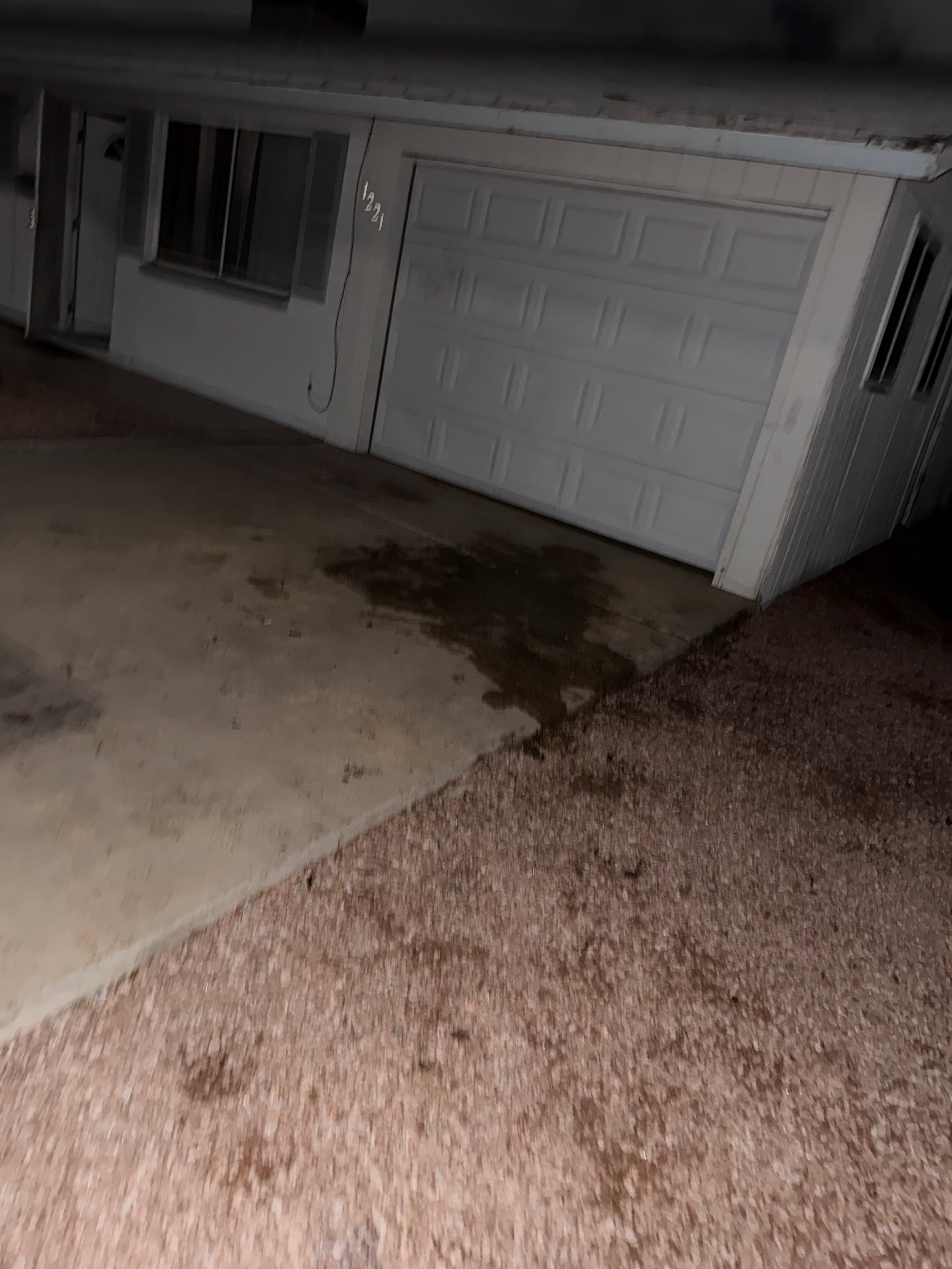 Driveway debris after